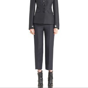 PORTS 1961 Charcoal Grey 100% Wool Trouser Pants Size